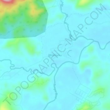 Topografisk kort Momunu, højde, terræn