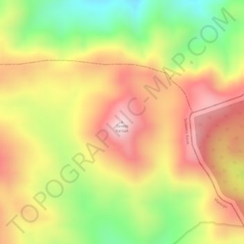 Topografisk kort Tanete Karisak, højde, terræn