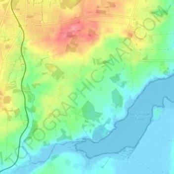 Topografisk kort Starup, højde, terræn