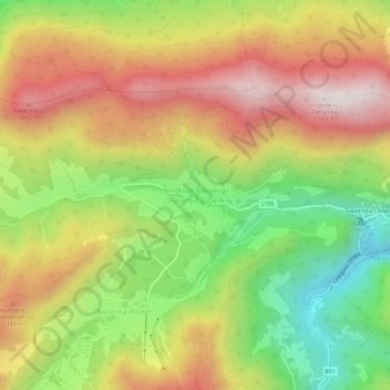 Topografisk kort Windisch Bleiberg, højde, terræn