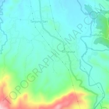 Topografisk kort Sirnasari, højde, terræn