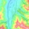 Topografisk kort Ciano d'Enza, højde, terræn