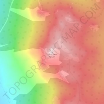Topografisk kort Улу-Сыкы, højde, terræn