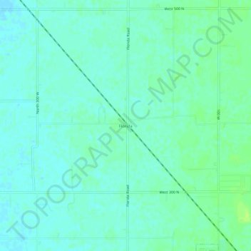 Topografisk kort Florida, højde, terræn