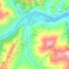 Topografisk kort Lusignana, højde, terræn