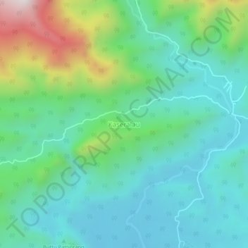 Topografisk kort Kaseralau, højde, terræn