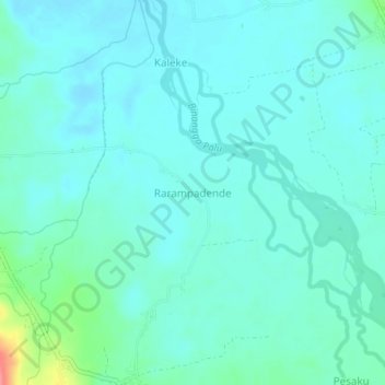 Topografisk kort Rarampadende, højde, terræn