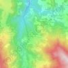 Topografisk kort Ca' di Pallerino, højde, terræn