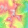 Topografisk kort Cimon del Cavallo, højde, terræn
