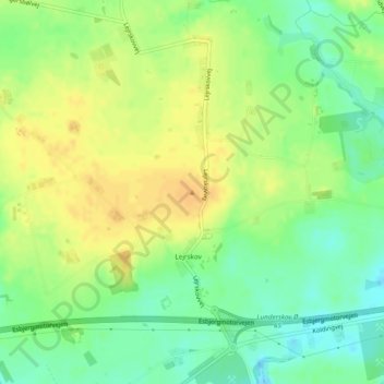 Topografisk kort Bavnen, højde, terræn