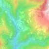 Topografisk kort Lizzano Pistoiese, højde, terræn