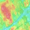 Topografisk kort Drängsered, højde, terræn