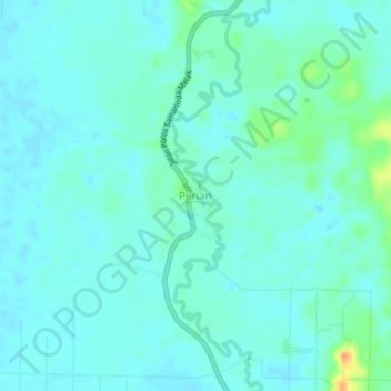 Topografisk kort Perian, højde, terræn
