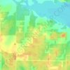 Topografisk kort Colonia Alemana de Mandisoví, højde, terræn