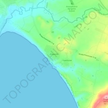 Topografisk kort Zingarello, højde, terræn