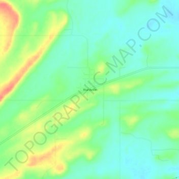 Topografisk kort Wardville, højde, terræn