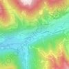 Topografisk kort Pontagna, højde, terræn