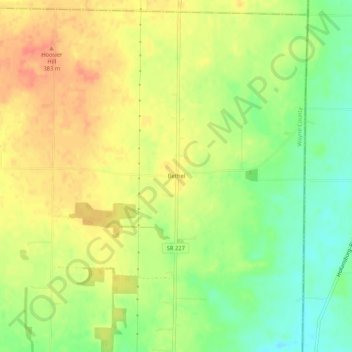Topografisk kort Bethel, højde, terræn