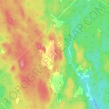 Topografisk kort Pålskog, højde, terræn