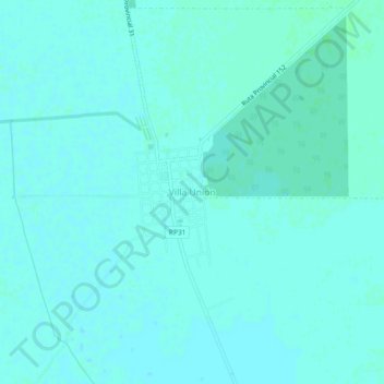 Topografisk kort Villa Unión, højde, terræn
