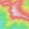 Topografisk kort Croce di Pratomagno, højde, terræn
