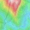 Topografisk kort Corno di Catria, højde, terræn