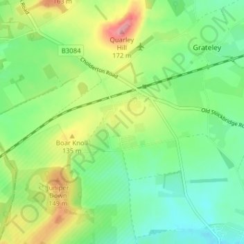 Topografisk kort Palestine, højde, terræn