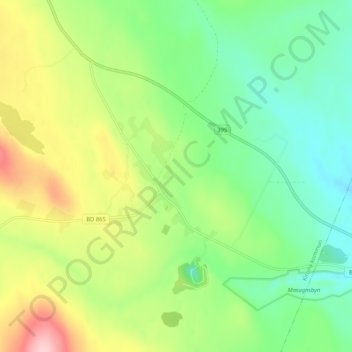Topografisk kort Masugnsbyn, højde, terræn