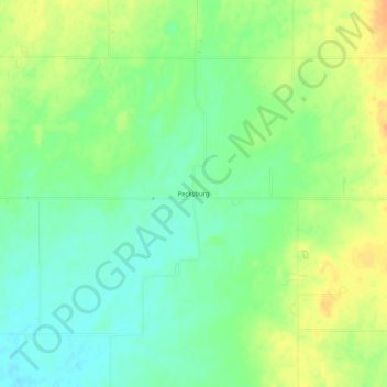 Topografisk kort Pecksburg, højde, terræn