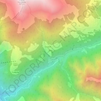 Topografisk kort Garéi, højde, terræn