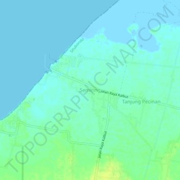 Topografisk kort Semiring, højde, terræn