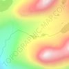 Topografisk kort Qaqortukuluup Qaqqaa, højde, terræn