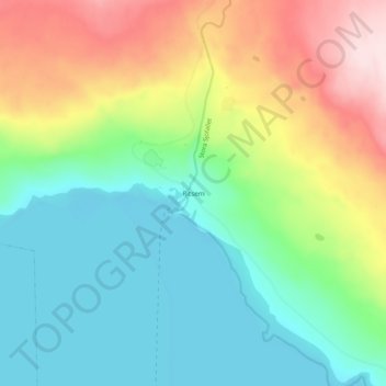 Topografisk kort Ritsem, højde, terræn