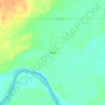 Topografisk kort Frogville, højde, terræn