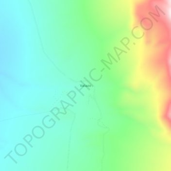 Topografisk kort Valiazo, højde, terræn