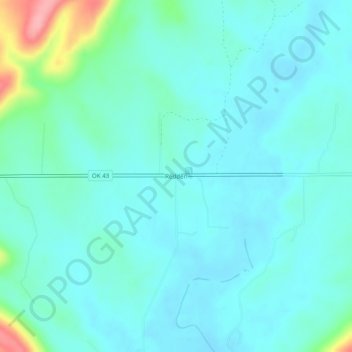 Topografisk kort Redden, højde, terræn