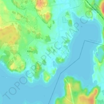 Topografisk kort Frösunda, højde, terræn