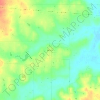 Topografisk kort Vanoss, højde, terræn
