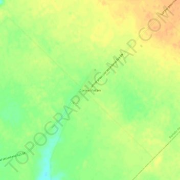 Topografisk kort Coronel Falcón, højde, terræn