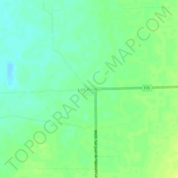 Topografisk kort Los Andes, højde, terræn