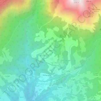 Topografisk kort Staol, højde, terræn