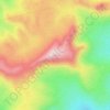 Topografisk kort Ксудач, højde, terræn