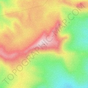 Topografisk kort Ксудач, højde, terræn