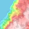 Topografisk kort Pellegrina, højde, terræn