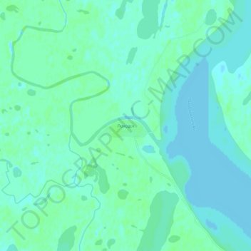 Topografisk kort Pokhodsk, højde, terræn