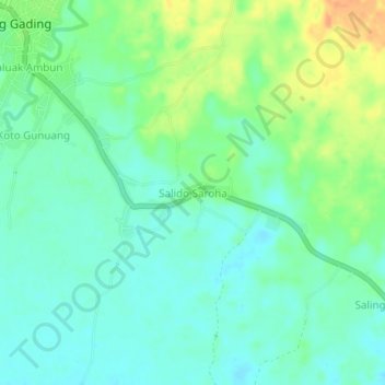 Topografisk kort Salido Saroha, højde, terræn