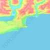 Topografisk kort Taganrog, højde, terræn