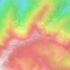 Topografisk kort Hohe Kisten, højde, terræn