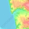 Topografisk kort Пещеры, højde, terræn