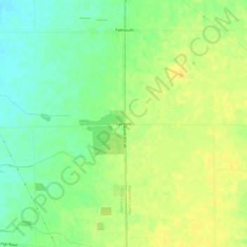 Topografisk kort Fairview, højde, terræn